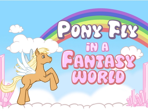 image Pony fly in a fantasy world