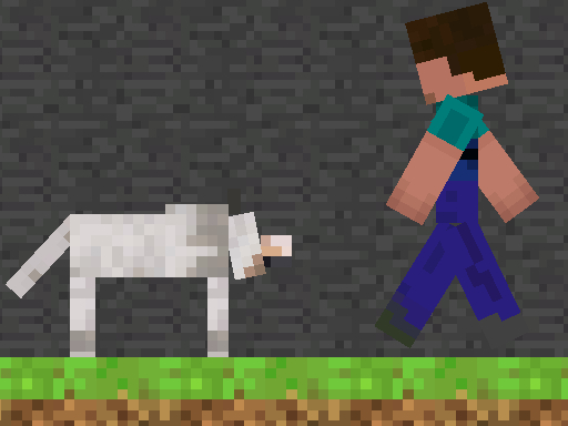 image Steve and Wolf