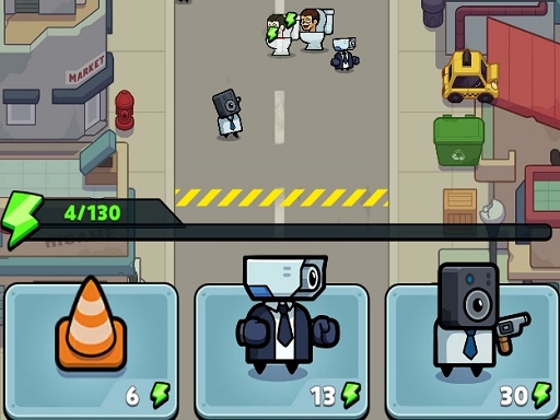 image Toilet Fight Police vs Zombie